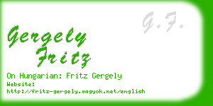 gergely fritz business card